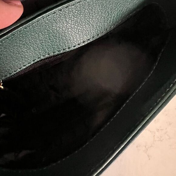 NWOT Ted Baker London Loop & Tab "Grainy" Mini Crossbody   DARK GREEN - Picture 7 of 9